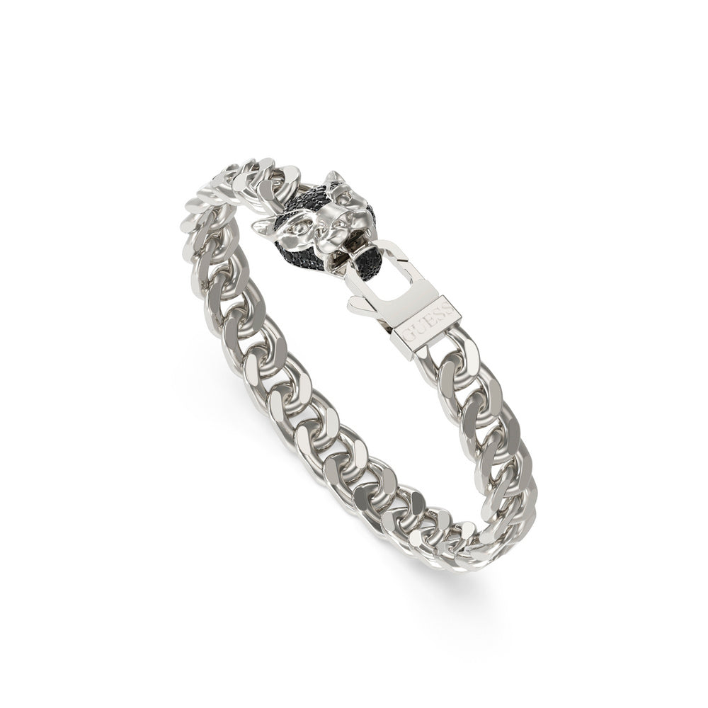 GUESS Herrenarmband GUESS PANTHER Silber