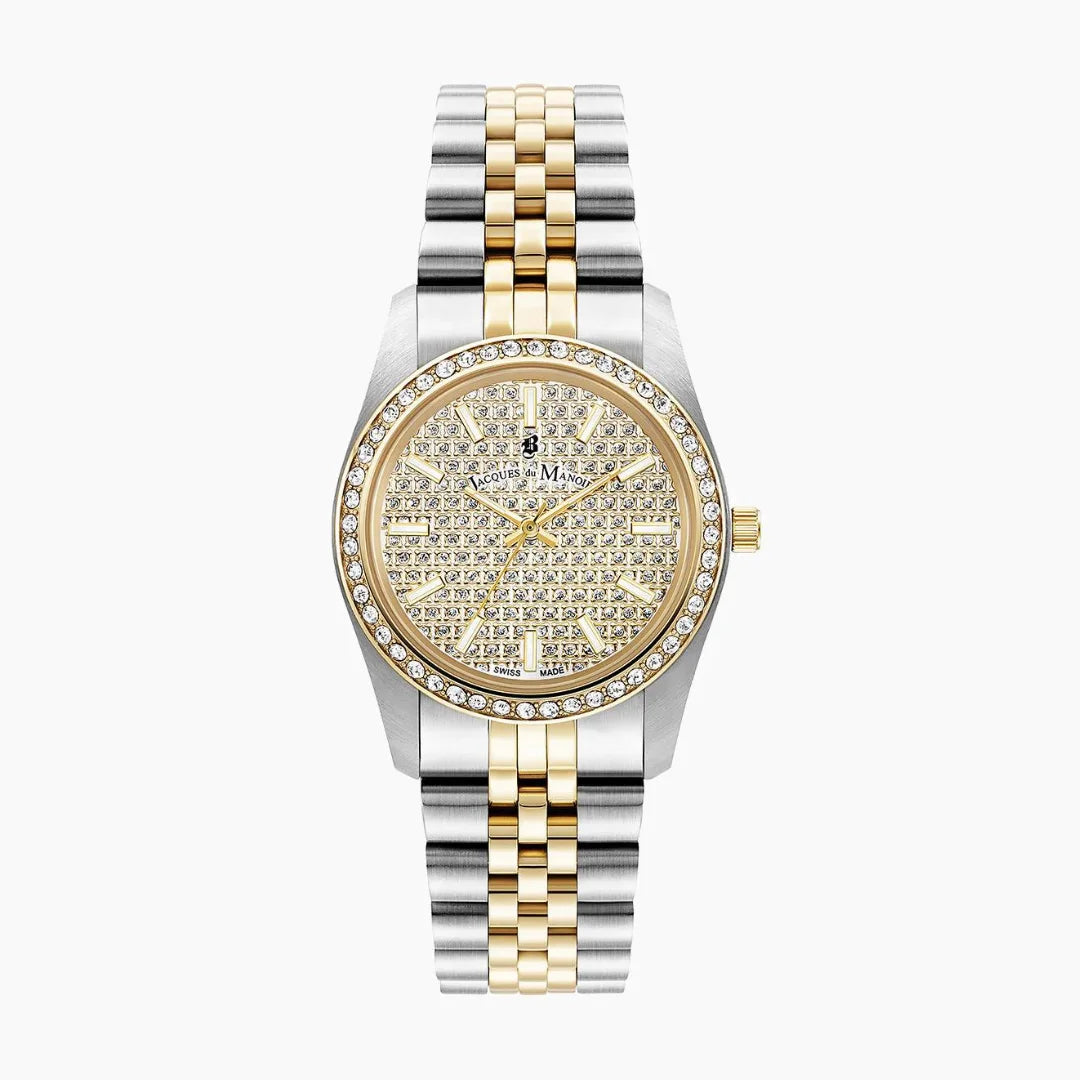 Jacques Du Manoir Inspiration Glamour 34 MM Quarz Damenuhr - JWL01103