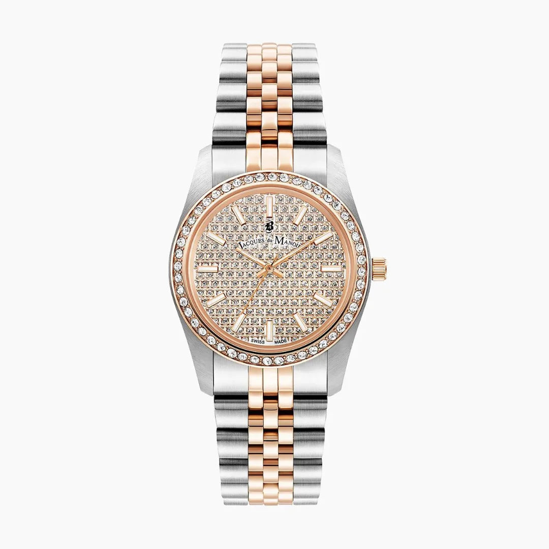 Jacques Du Manoir Inspiration Glamour 34 MM Quarz Damenuhr - JWL01104