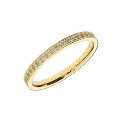 Halb-Memoire Gold Damenring mit 20 Diamanten - ETH M 0008