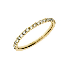 Linden Halb-Memoire Gold Ring mit 18 Gefassten Diamanten - ETH 001
