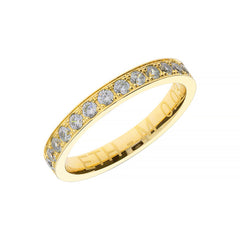 Linden Halb-Memoire Ring aus Gold mit 13 Gefassten Diamanten - ETH M 003