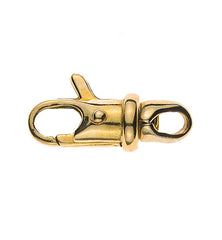 Karabiner Gelbgold 750 drehbar rund, 16x5mm