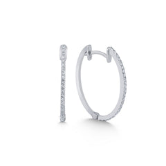 boucles d'oreilles en or blanc avec diamants - KP0000560