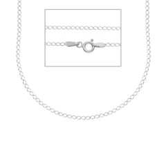 18 Karat Weissgold Herren Halskette - MGA029BB