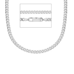 Herren Halskette in 18 Karat Gold in Weissgold - MGM100BB