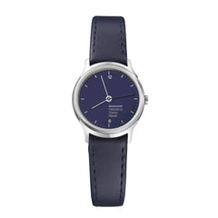 Montre femme Mondaine en cuir bleu, 26 MM - MH1.L1140.LD