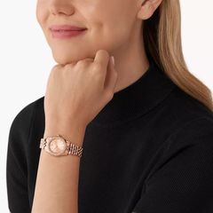 Michael Kors Petite Lexington Damenuhr im Rosé-Goldton mit Pavé - MK4739