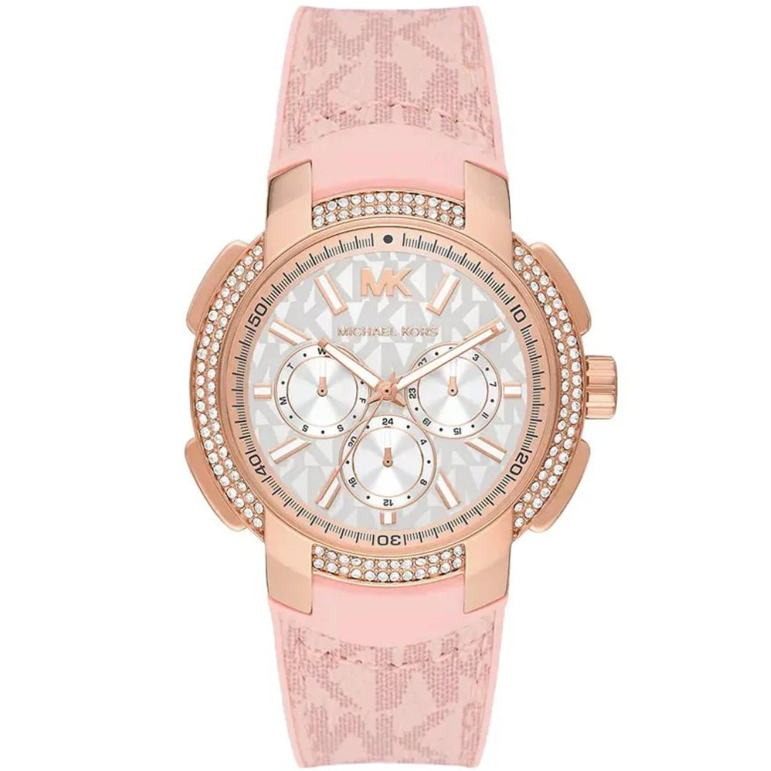 Michael Kors Sidney Multifunction Damenuhr im Roséton mit Pavé - MK7222