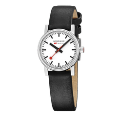 Mondaine EVO2 Quarz Damenuhr aus Schwarzes Leder, 30 MM - MSE.30110.LBV