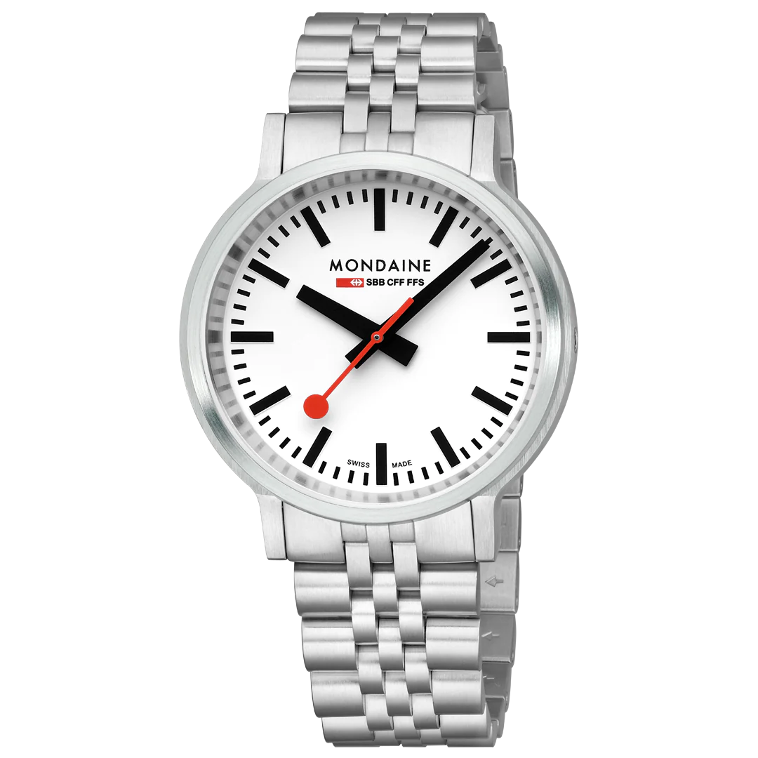 Mondaine Stop2Go Herrenuhr aus Edelstahl, 41 MM - MST.4101B.SJ.2SE