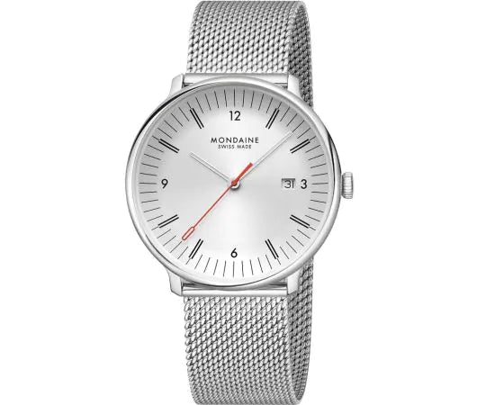 Mondaine Doppio Silver Ø 41 Herrenuhr - MLE.41210.SM