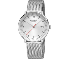 Mondaine Doppio Silver Ø 41 Herrenuhr - MLE.41210.SM