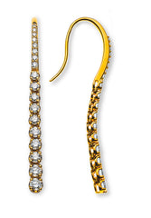 Diamant Ohrhänger Gelbgold 750 mit 36 Brillanten H SI 1.17ct.