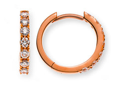 Kreolen Rotgold 750 mit 14 Brillanten H SI 0.25 ct.