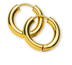 Creolen Runddraht Gelbgold 750 D: 16mm