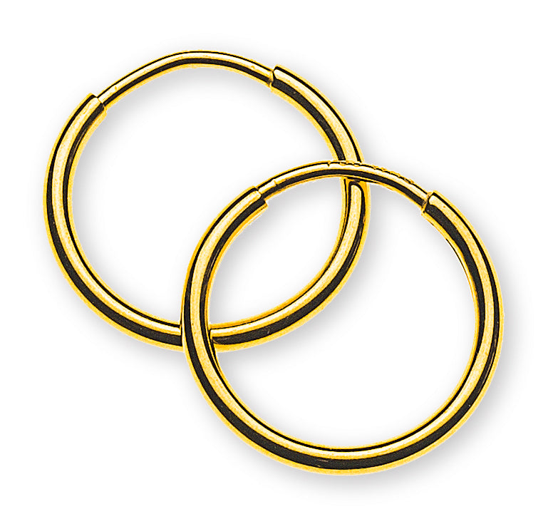 Kreolen Gelbgold 750 Runddraht D: 13 mm B: 1.2 mm