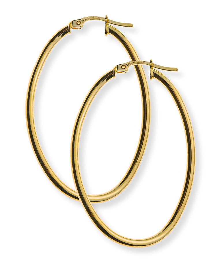 Kreolen Gelbgold 750 Runddraht 28x40x2mm 8-er-Form