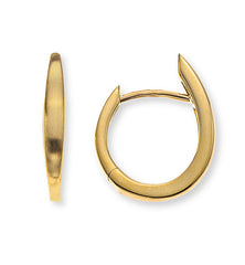 Créoles en or jaune 18 carats-750 recto mat verso poli