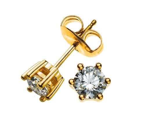 Solitär Ohrstecker Gelbgold 750 0.75ct.