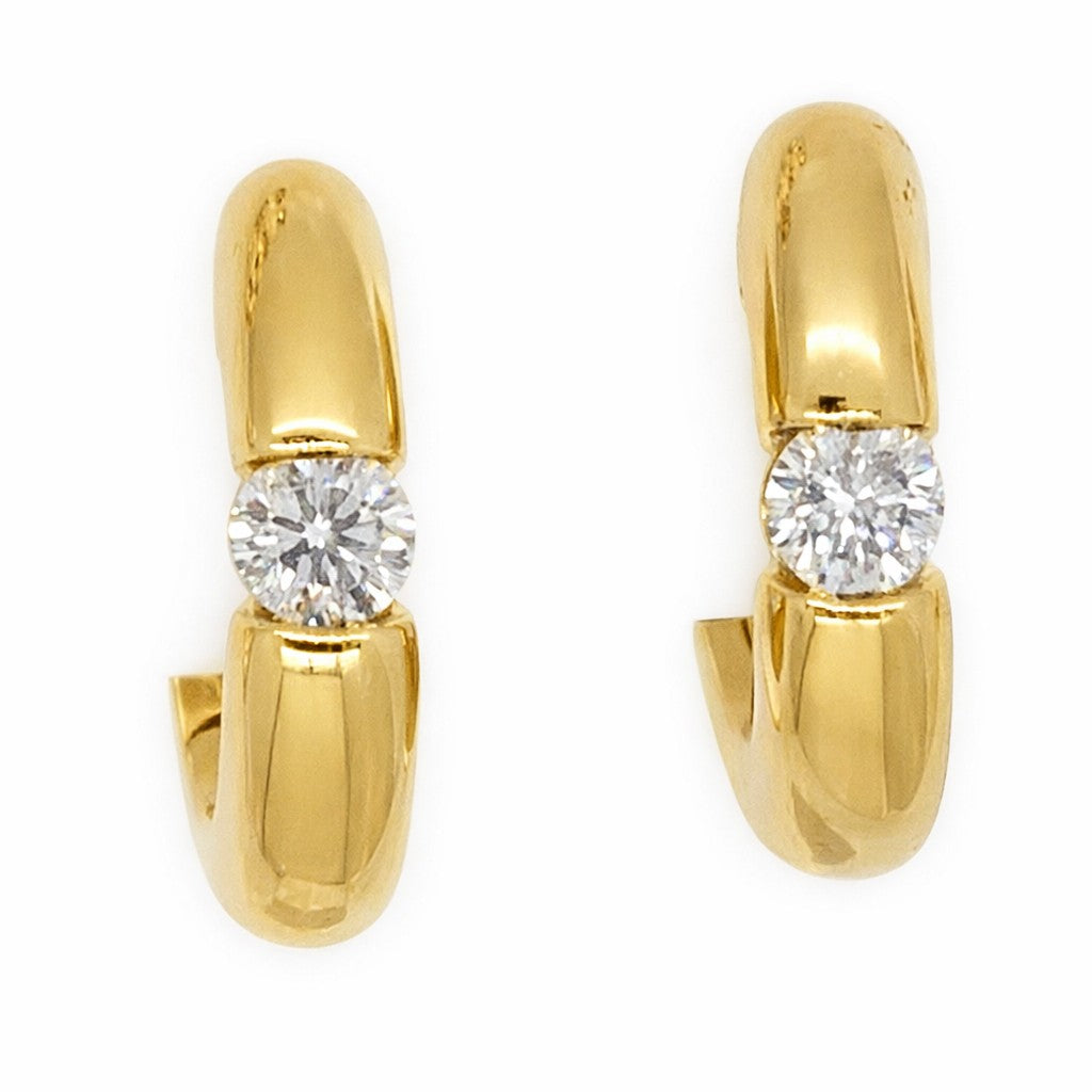 Solitär Kreolen Gelbgold 750 0.33ct.