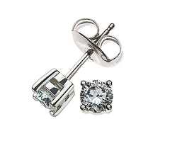 Ohrstecker Solitär Weissgold 750 0.25ct.