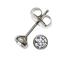 Ohrstecker Solitär Weissgold 750 0.20ct.