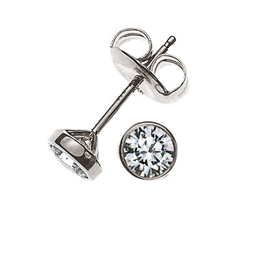 Ohrstecker Solitär Weissgold 750 0.25ct.