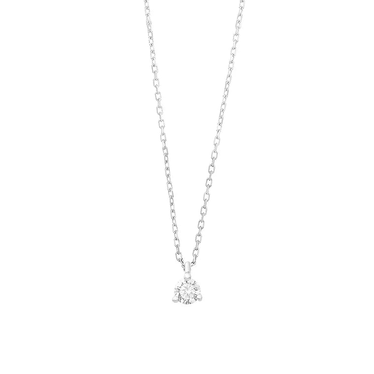 Facet Classic Express Eye Clean Weissgold Diamant Brillant Halskette