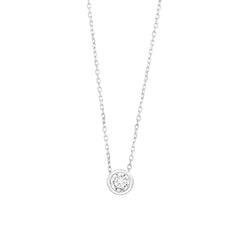 Facet Classic Express Eye Clean Weissgold Halskette