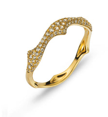 Ring Gelbgold 750 Fantasieform mit 90 Brillanten 0.31ct H SI