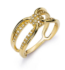 Ring Gelbgold 750 Fantasieform mit 40 Brillanten