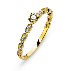 Ring Gelbgold 750 mit 16 Brillanten 0,08 ct.