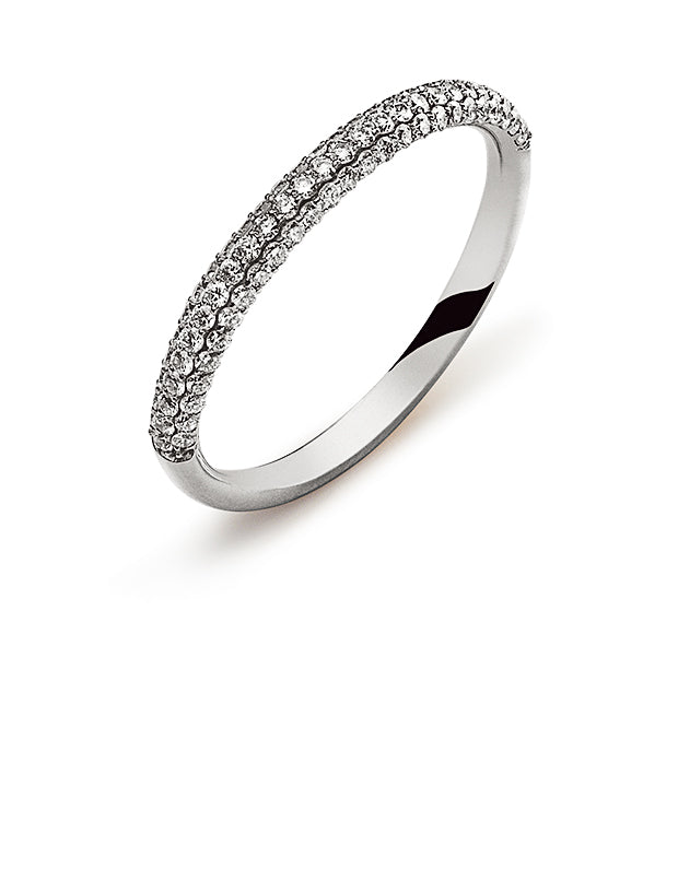 Ring Weissgold 750 mit 79 Brillanten H SI 0.38 ct.