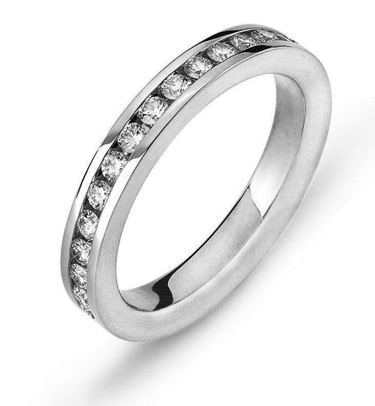 Eternity Ring Weissgold 750 mit Brillanten in Kanalfassung
