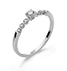 Ring Weissgold 750 mit 7 Brillanten H SI 0.27 ct.