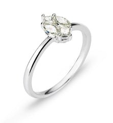 Ring Weissgold 750 mit Marquise & Princess Diamanten