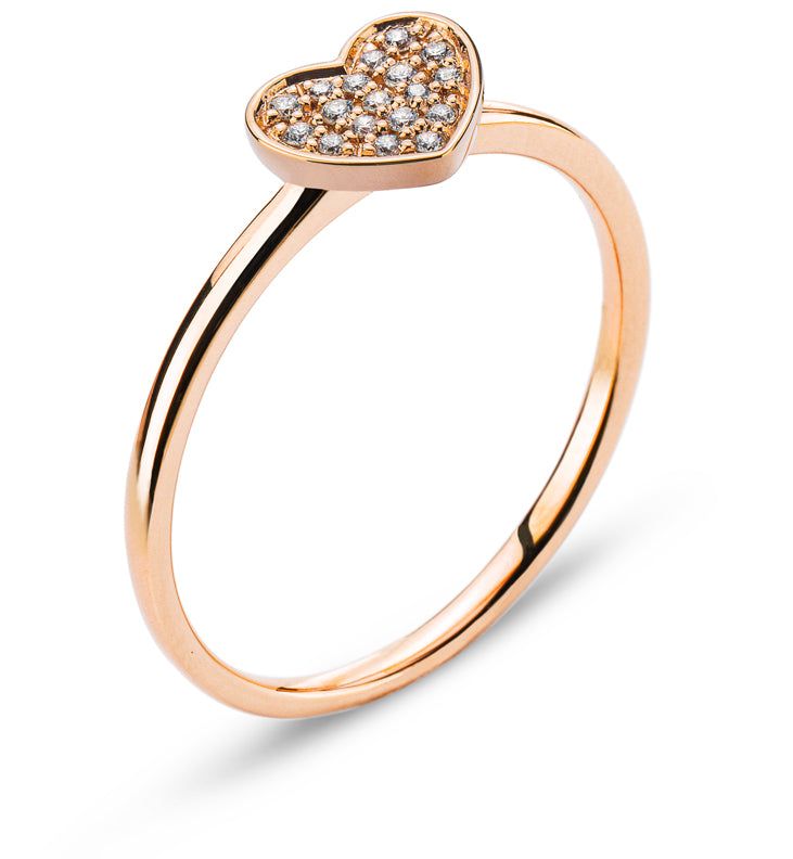 Ring Rotgold 750 "Van Cleef" Motiv mit 18 Brillanten