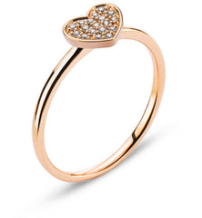 Ring Rotgold 750 "Van Cleef" Motiv mit 18 Brillanten