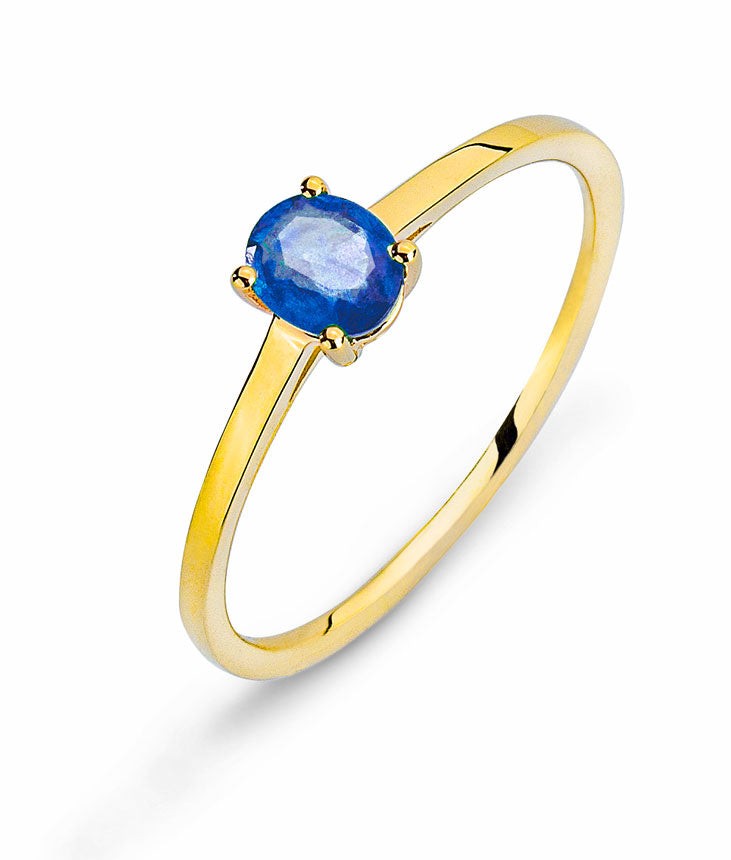 Ring Gelbgold 750 mit Saphir 0.39 ct.