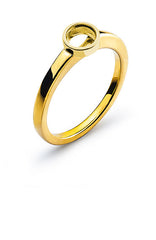Solitär Ring Rohling Gelbgold 750 Zargenfassung für 0.75ct.