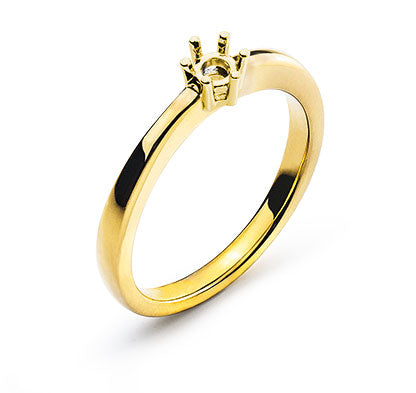 Solitär Ring Rohling 6-Griff Fassung Gelbgold 750 für 0.20 ct.