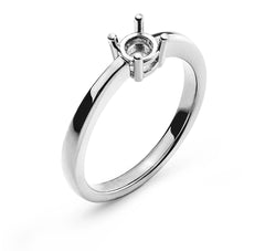 Solitär Ring 4-Griff Fassung Weissgold 750 für 0,50 ct.