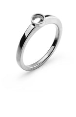 Solitär Ring Zargen Fassung Weissgold 750 für 0,20 ct.