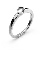 Solitär Ring Rohling Zargen Fassung Weissgold 750 für 0.33 ct.