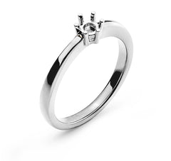 Solitär Ring Rohling 6-Griff Fassung Weissgold 750 für 0.25 ct.