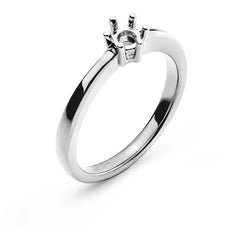 Solitär Ring Rohling 6-Griff Fassung Weissgold 750 für 0.33 ct.