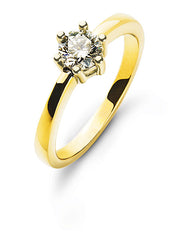 Ring Solitär Gelbgold 750 0.33 ct. H-SI