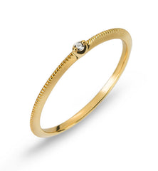 Ring Gelbgold 750 mit 1 Brillant 0.02 ct.
