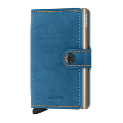 Secrid Miniwallet Indigo 3 Sand mit Gravur - MIn-3-Sand